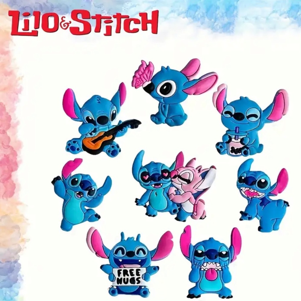 8 Disney Stitch Shoe Charms NEW